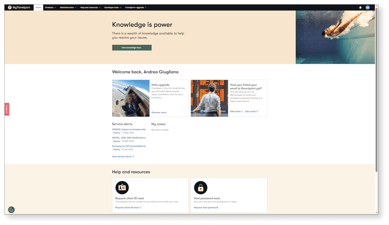 Prostredie portálu MyTravelport
